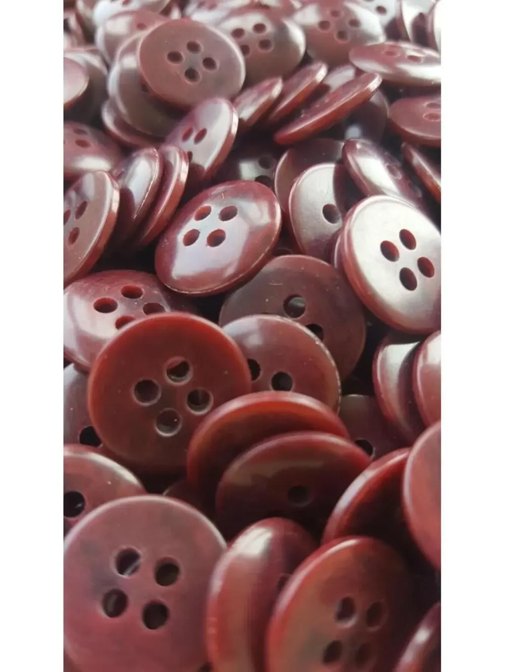 Brick Buttons, 4 Hole Sewing/Crafts Buttons 15mm - 24 Pieces (049)